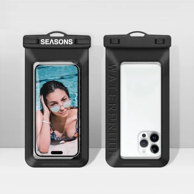 【SeasonsBikini】IPX8多色背帶大容量靈敏觸控手機防水袋(手機防水袋可觸控大容量手機防水袋)