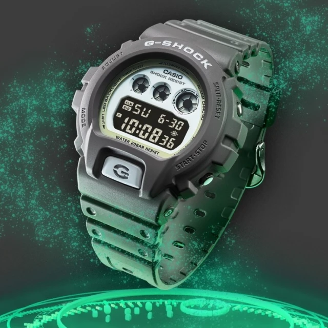 CASIO 卡西歐CASIO 卡西歐 G-SHOCK 酷炫光芒 運動電子手錶-深灰色 50mm(DW-6900HD-8)