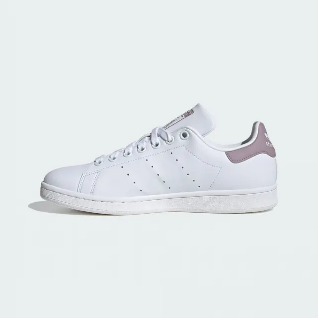 【adidas 愛迪達】STAN SMITH W 白紫 女鞋 休閒鞋 三葉草 運動(IE0458)