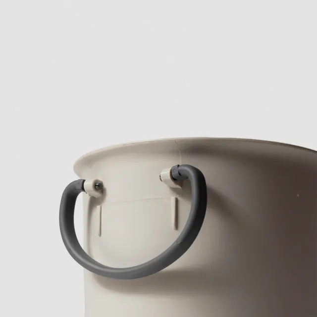 【GINII基尼家居】M號無蓋質感霧面雙耳垃圾桶 垃圾筒 回收桶 無印風 台灣製 GL002