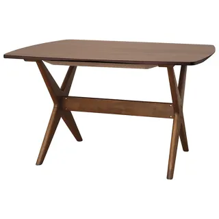 【NITORI 宜得利家居】◎木質餐桌 RELAX WIDE120 WN-MBR(RELAX 餐桌 餐椅 長凳 橡膠木 胡桃木)