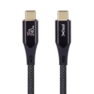 【PX 大通-】UCC3X-1B USB 3.2 GEN2 type c to c 極速充電線傳輸線(240W 10G 4K@60)