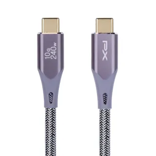 【PX 大通-】UCC3X-1G USB 3.2 GEN2 type c to c 極速充電線傳輸線1米(240W 10G 4K@60)