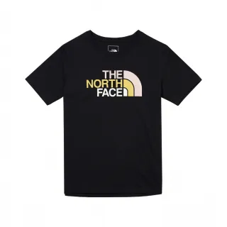 【The North Face】北臉 上衣 女款 短袖上衣 運動 寬鬆 W COLOR COMBO LOGO SS TEE 黑 NF0A88G8JK3