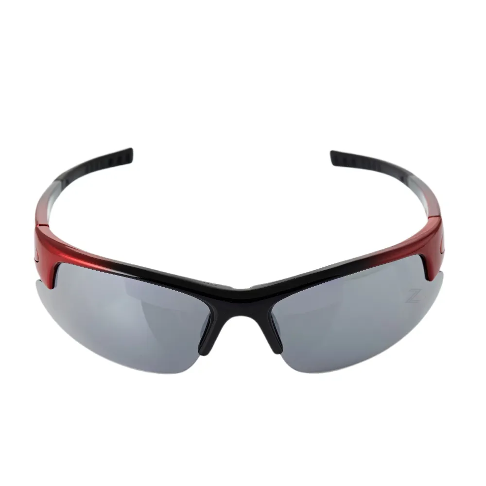 【Z-POLS】帥氣半框型設計質感黑紅漸層 搭載Polarized偏光運動太陽眼鏡(抗UV400 可配度數設計)