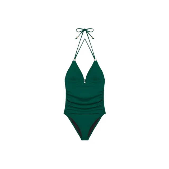 【WAVE SHINE】二代 金環素色激瘦連身泳衣-加長款-四色(B5WS128)