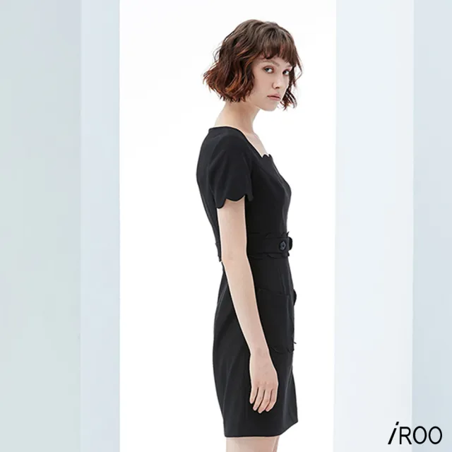 【iROO】優雅女人時尚短袖洋裝