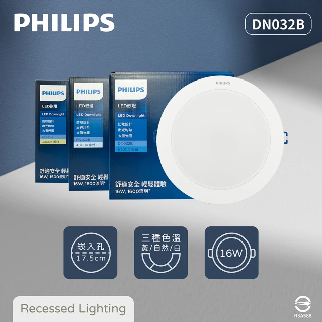 Philips 飛利浦 1入 LED DN032B 6W 白