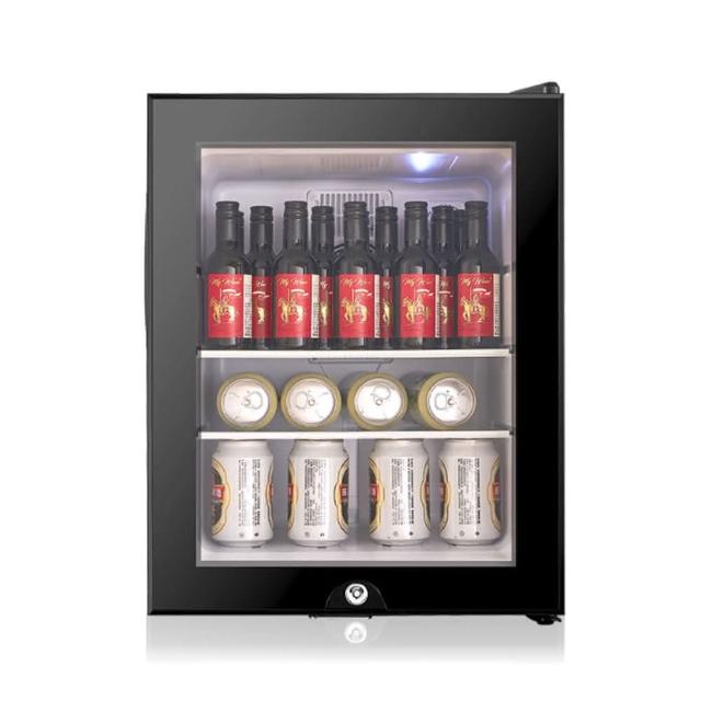 【Laptinc 拉普蒂尼】40L冷藏冰箱 透明玻璃門帶鎖(冷藏櫃/保鮮櫃/紅酒櫃/冰箱/冷凍櫃)