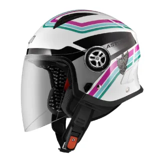 【ASTONE】官方直營-MJS AS13 輕量型 3/4 半罩式安全帽 歐風時尚(加長型風鏡 內墨鏡片)