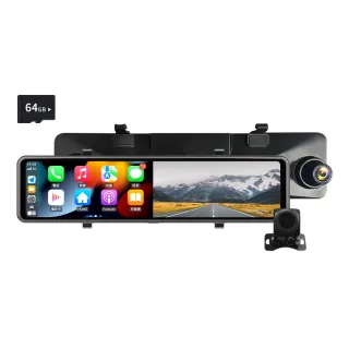 【Philo 飛樂】官方旗艦店 含安裝 4K觸控11吋螢幕 CarPlay 電子後視鏡 行車紀錄器CAP66(WIFI/雙鏡頭/贈64G)