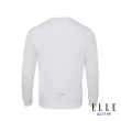 【ELLE ACTIVE】男款 休閒圓領長袖T恤-白色(EA24S2M1701#90)