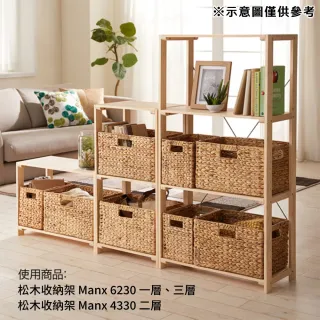 【NITORI 宜得利家居】◆網購限定 松木收納架 三層 Manx 4330 EC(網購限定 收納架 松木 Manx)