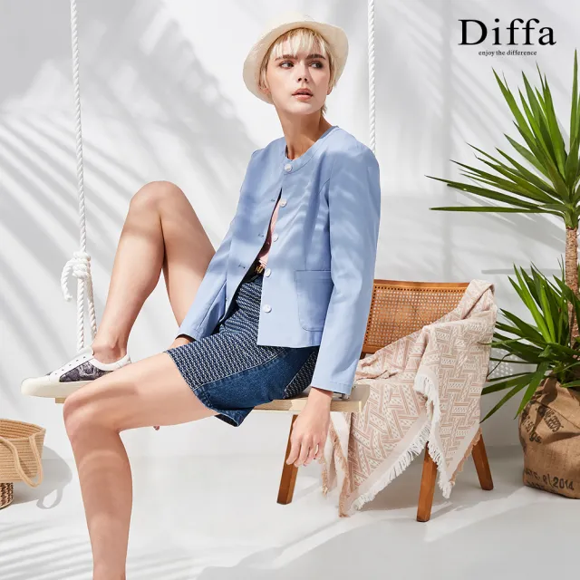 【Diffa】速乾涼感抗UV貼袋設計外套-女