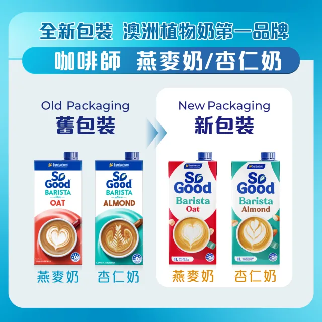 【SO GOOD】咖啡師堅果杏仁奶1Lx1(植物奶 Barista系列 全素可食)
