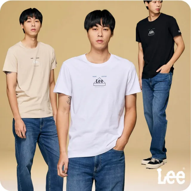 【Lee 官方旗艦】男裝 短袖T恤 / 胸前三角 LOGO印花 共4色 標準版型(LB402026)