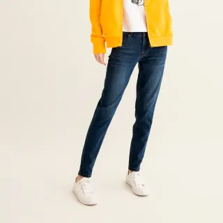 【Arnold Palmer 雨傘】女裝-COOLMAX涼感彈性修身牛仔褲(深藍色)