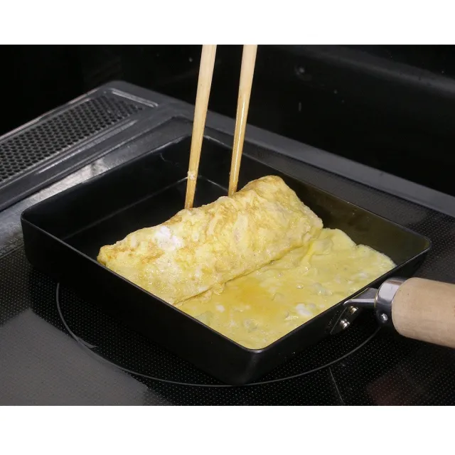 【極PREMIUM】不易生鏽窒化鐵玉子燒調理鍋18x13cm 小型(日本製極鐵鍋無塗層)