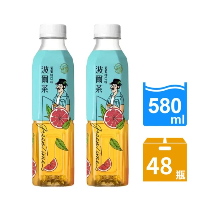 【金車】波爾茶-葡萄柚口味580mlx2箱(共48入)