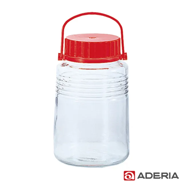 【ADERIA】日本進口手提式梅酒醃漬玻璃瓶4L-買一送一(醃漬 梅酒罐 玻璃)