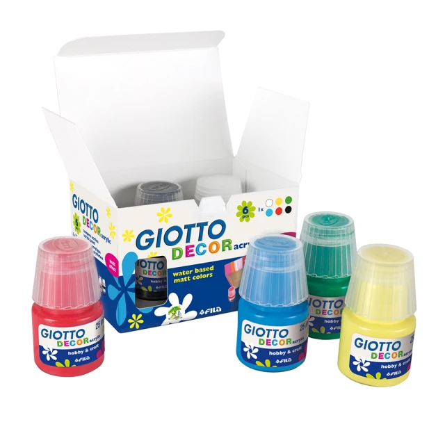 GIOTTO 安全壓克力顏料25ml(彩繪 耐水洗 不掉色 DIY 手繪 手作 防水顏料)