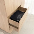 【IDEA】薩斯4X7尺拉門木質收納衣櫃/衣櫥(4開3抽加側邊櫃/2色任選)