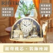 【RHYTHM日本麗聲】宮廷天鵝湖組曲動感擺錘裝飾傢俱座鐘(金色)