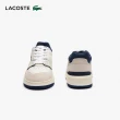 【LACOSTE】男鞋-Lineshot 皮革標誌運動休閒鞋(白/海軍藍色)