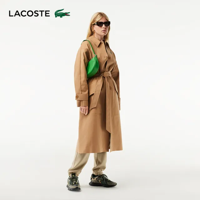 【LACOSTE】包款-女士頂級粒面皮革半月包(亮綠色)