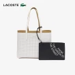 【LACOSTE】包款-織面壓紋雙面托特包(卡其色)