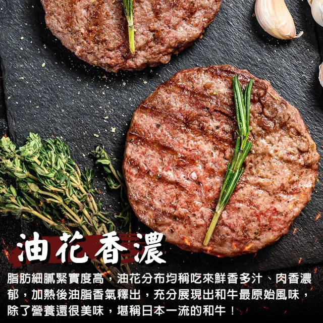 【海肉管家】日本A5和牛漢堡排原味/麻辣任選(共20片_100g/片)