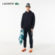 【LACOSTE】男裝-XL尺寸鱷魚帽T(黑色)