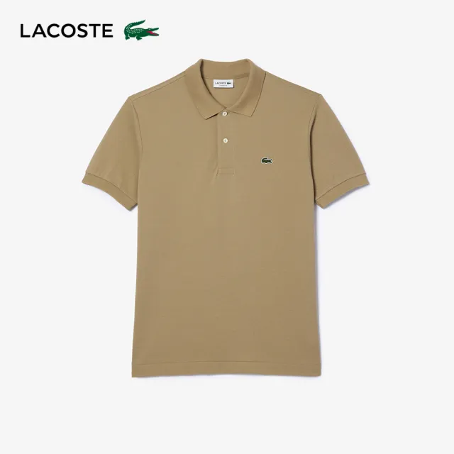 【LACOSTE】男裝-經典L1212短袖Polo衫(卡其色)