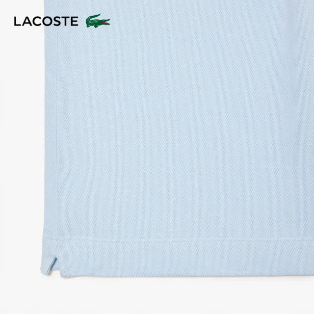 【LACOSTE】男裝-經典巴黎商務短袖Polo衫(溪水藍)