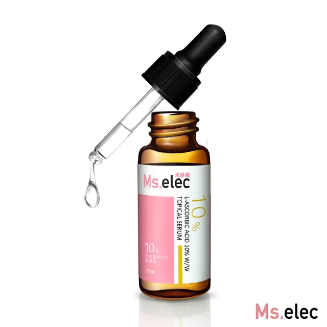 【Ms.elec 米嬉樂】冰熱輪廓緊緻儀+左旋維他命C 10%精華液(嫩白提拉/微電流/美容儀/導入儀)