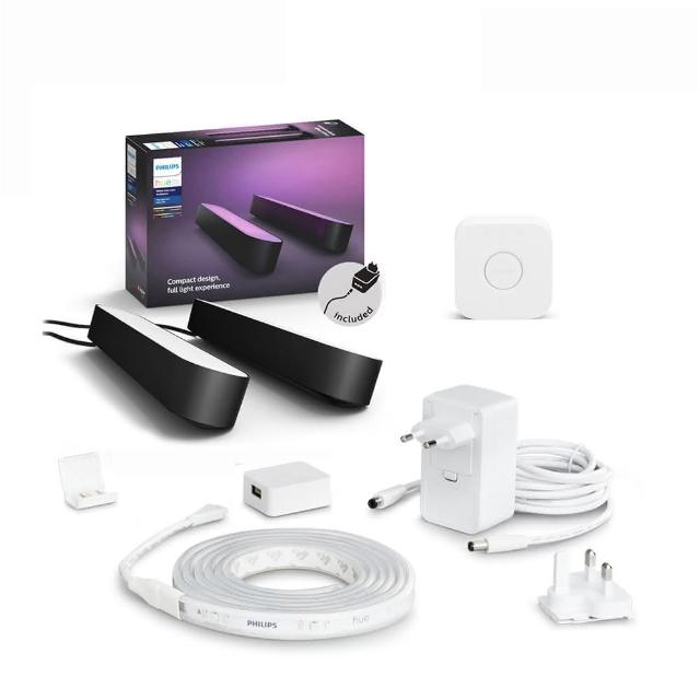 【Philips 飛利浦】Hue 智慧照明 全彩情境 Hue Play 家庭劇院入門組(電競光效組 PH008+PH010+PH012)