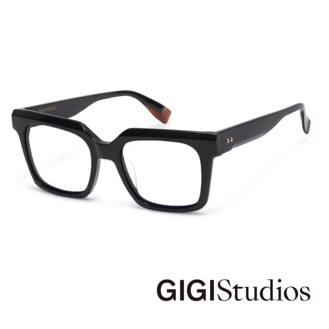 GIGI Studios 方形立體時尚光學眼鏡(黑 - DE