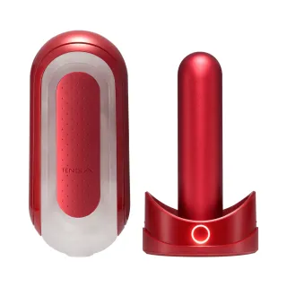 【TENGA官方直營】FLIP 0 ZERO RED WARMER 熱情紅 暖杯器(情趣用品 日本 新世紀壓力式 飛機杯 自慰器)
