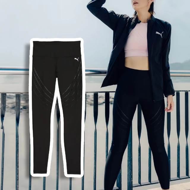 PUMA 緊身褲 Run Ultraform Leggings 女款 黑 吸濕排汗 反光 瑜珈 健身 跑步(524970-01)