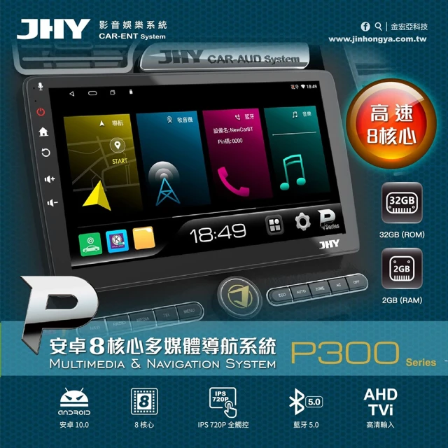 【JHY】2D專機 安卓 JHY 10吋 八核心A6導航P300-F510 不含修飾框 送安裝(車麗屋)