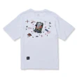 【5th STREET】男裝登山背包印花圖案短袖T恤-白色(山形系列)