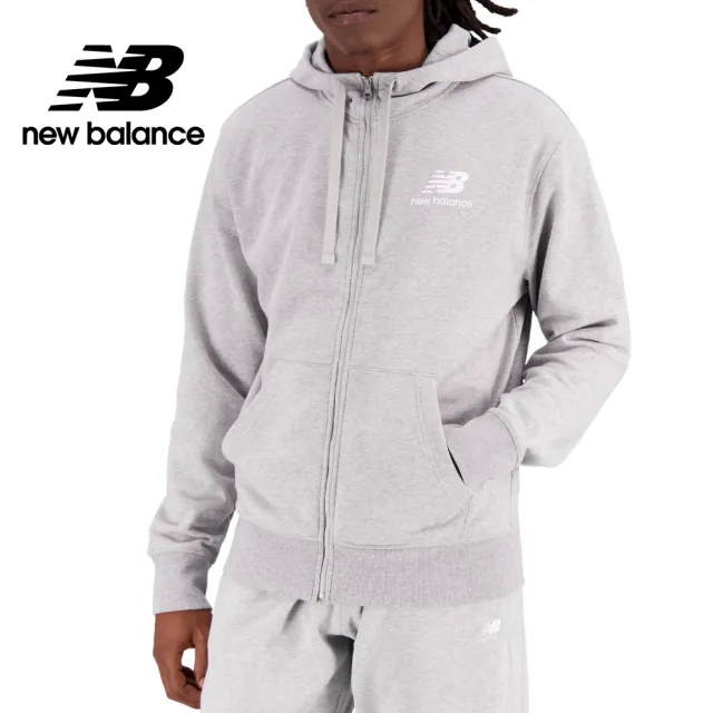 【NEW BALANCE】NB 休閒連帽外套_MJ31536AG_男性_灰色(美版 版型偏大)