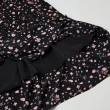 【ILEY 伊蕾】貓咪碎花綁帶荷葉袖洋裝(黑色；M-XL；1241607410)