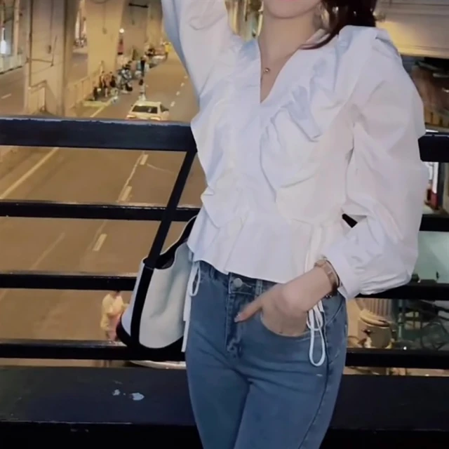 Very Buy 非常勸敗 預購/港風寬鬆拼接印花短袖襯衫女