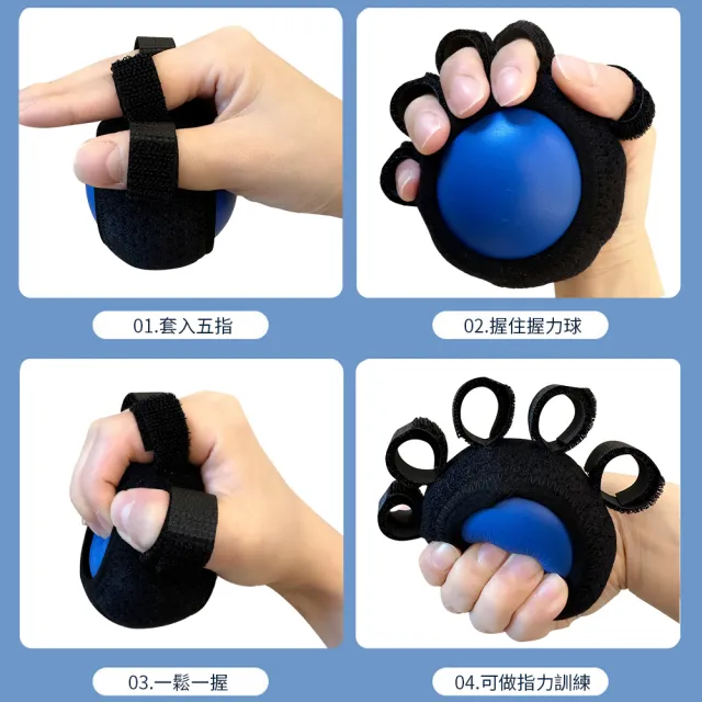 【挪威森林】分指握力球 握力訓練腕力球(彈力球 握力器 手指復健 紓壓球 老人臥床手部訓練)