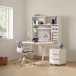 【iloom 怡倫家居】ROY 書桌椅組 - 5層收納書桌組 + Button Swivel 辦公椅(桌4色x椅3色 任選/不含門板)