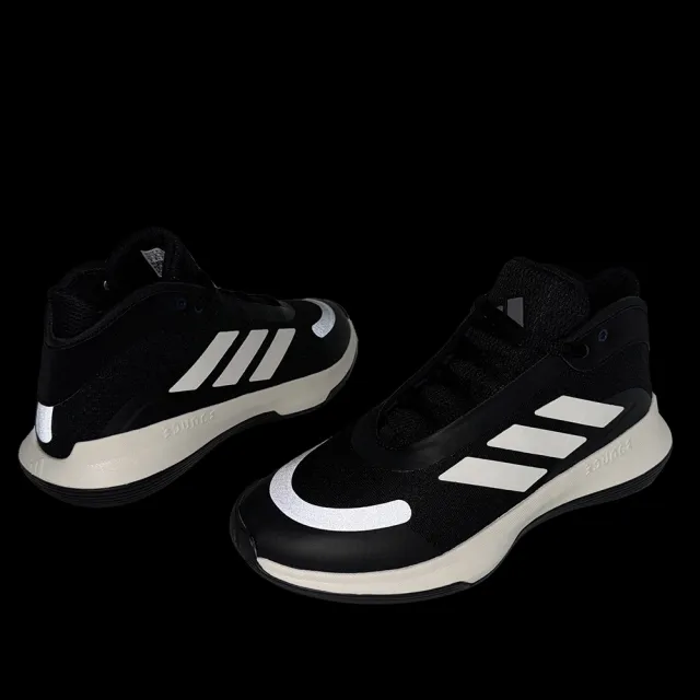 【adidas 愛迪達】籃球鞋 Bounce Legends Low 男鞋 黑 白 皮革 網布 緩震 運動鞋 愛迪達(IE7845)