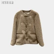 【JESSICA】百搭保暖復古盤扣毛毛外套235C03（駝色）