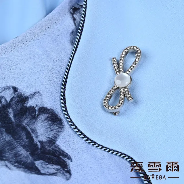 【MYVEGA 麥雪爾】假兩件印花造型袖短洋裝-藍(2024春夏新品)