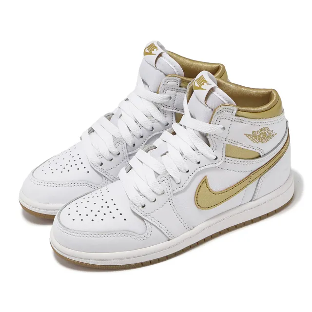 NIKE 耐吉】童鞋Air Jordan 1 High OG PS 中童白金高筒喬丹AJ1 休閒鞋 